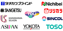 メーカー一覧：タチカワブラインド(TACHIKAWA)、ニチベイ(NICHIBEI)、サンゲツ(SANGETSU)、東リ(TOLI)、リリカラ(Lilycolor)、川島織物セルコン(KAWASHIMA SELKON)、シンコール(SINCOL)、アスワン(ASWAN)、ヨコタ(Yokota)、トーソー(TOSO)