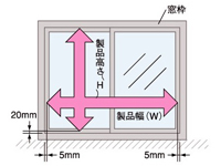 縦型ブラインド採寸