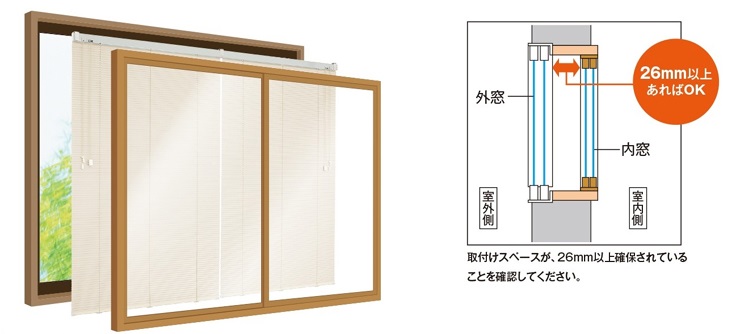 タチカワブラインド　シルキー　内窓タイプ