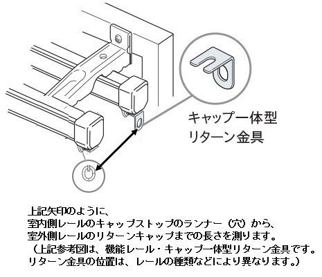 リターン金具採寸方法