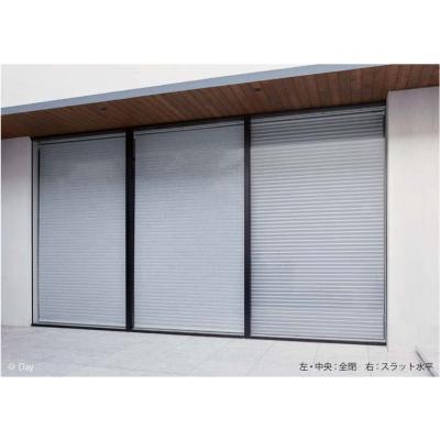 イメージ：昼／左・中央：全閉　右：スラット水平