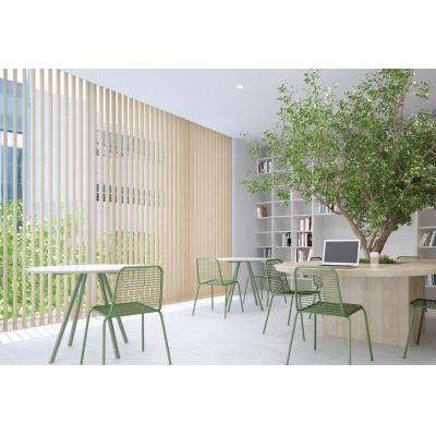 バーチカルブラインド　V-4021 ティンバル遮光（ナチュラルブラウン）　スラット幅：100ｍｍ　部品色：マットホワイト