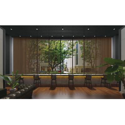 バーチカルブラインド　V-4024 ゼブラノ遮光（ブラウン）　スラット幅：100ｍｍ　部品色：シルバー