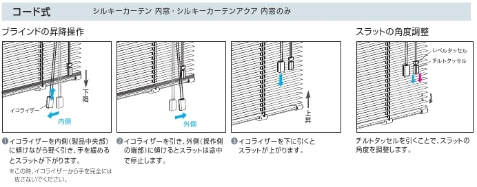 タチカワブラインド　内窓タイプ　内窓セパレートタイプ　コード式