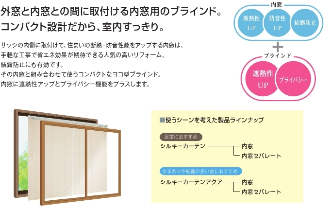 タチカワブラインド　内窓タイプ　内窓セパレートタイプ